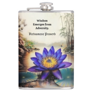 Blue Lotus Emerging from Muddy Waters (Vietnamese) Flask