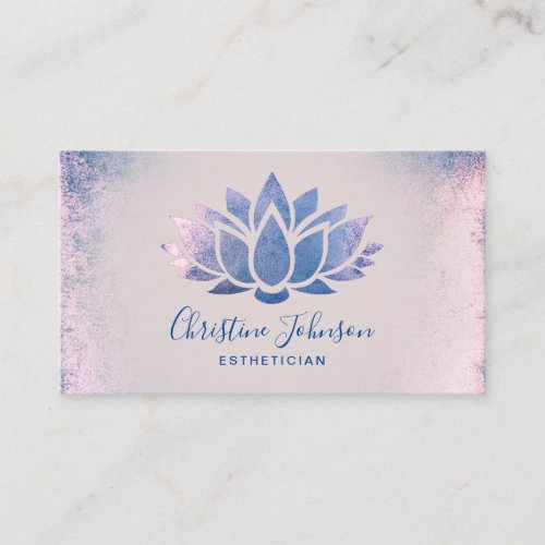 blue lotus esthetician business card