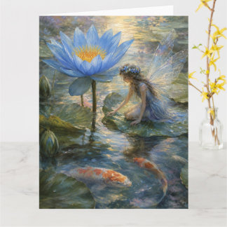 Blue Lotus Fairy Card