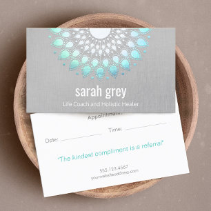 Blue Lotus Floral Holistic Health Appointment Card