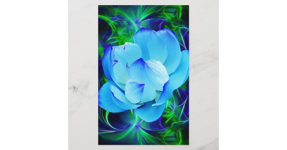 Blue Lotus Flower And Its Meaning Stationery Zazzle Com