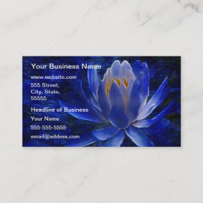 Blue Lotus Flower Business Card