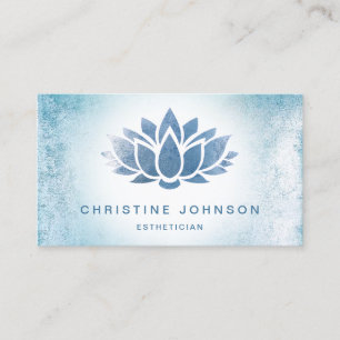 blue lotus flower business card