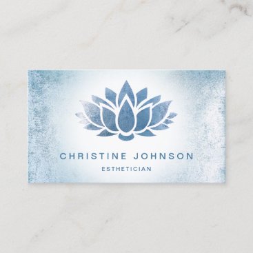 blue lotus flower business card