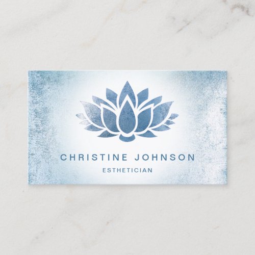blue lotus flower business card