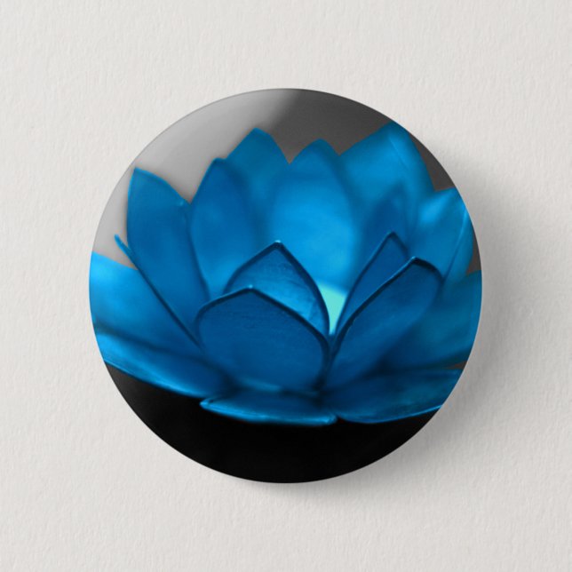 Blue Lotus Flower Button (Front)