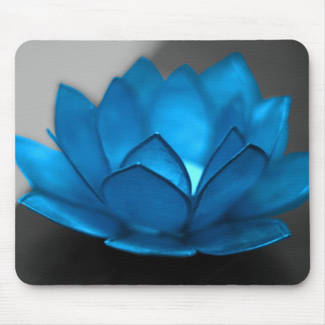 Blue Lotus Flower Mouse Pad (Front)