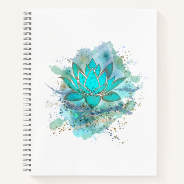 Blue lotus flower  notebook (Front)
