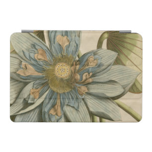 Blue Lotus Flower on Tan Background with Writing iPad Mini Cover