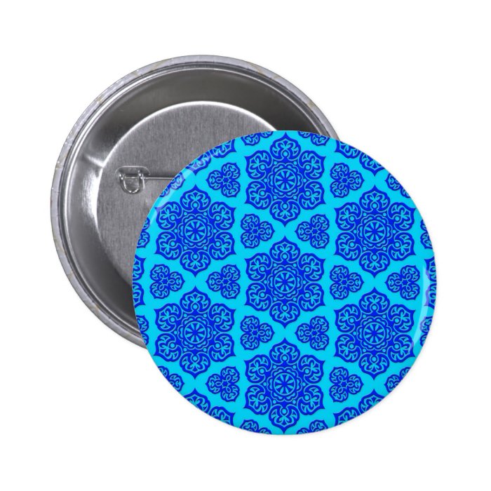 Blue Lotus Flower Pattern Pin