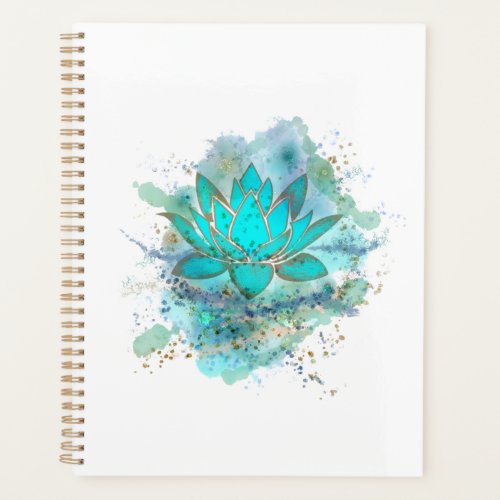 Blue lotus flower planner