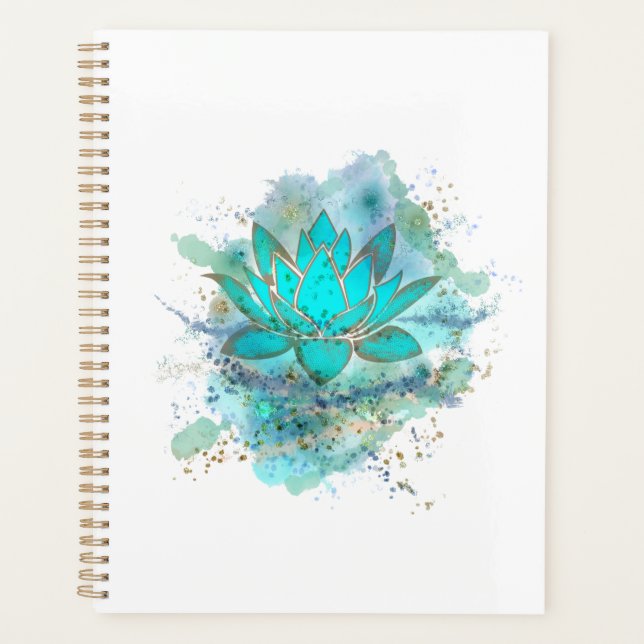 Blue lotus flower planner (Front)