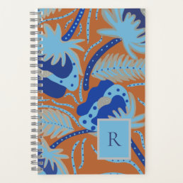 Blue Lotus Flower Spiral Notebook