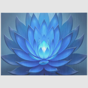 Blue Lotus Flower Spiritual Art Tissue Paper