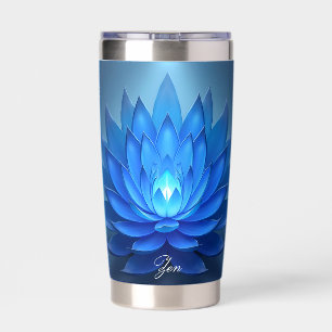 Blue Lotus Flower Spiritual Zen Art Insulated Tumbler