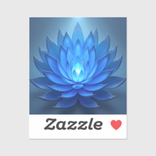 Blue Lotus Flower Spiritual Zen Art Sticker