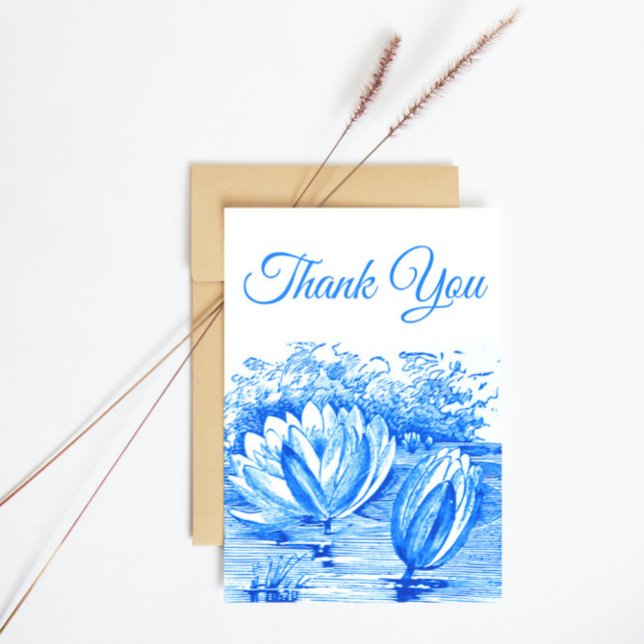 blue  lotus flowers  -  thank you Postcard (Creator Uploaded)