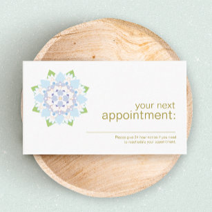 Blue Lotus Health and Wellness Appointment Card