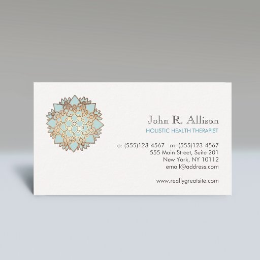 Customizable Blue Lotus Holistic Healing Arts Business Card