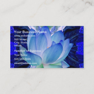 Blue lotus lily business card