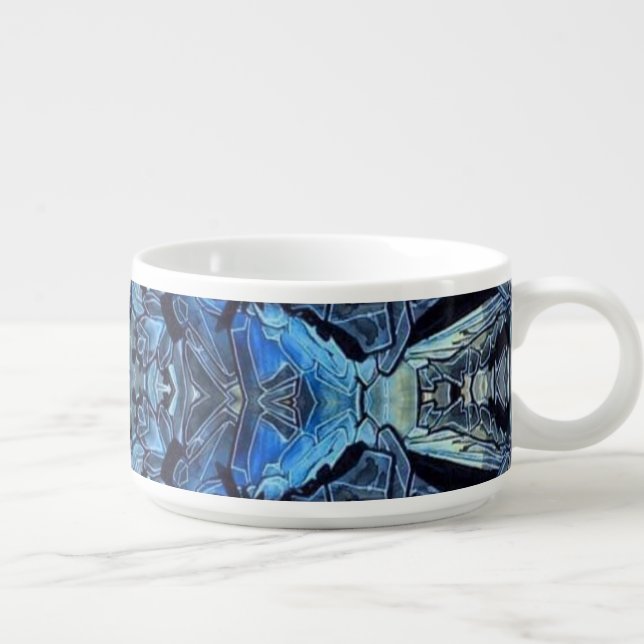 Blue Lotus Mandala - Chili Bowl (Left)
