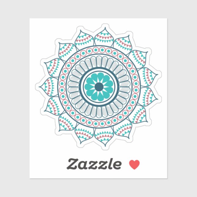 Blue Lotus mandala Sticker (Sheet)