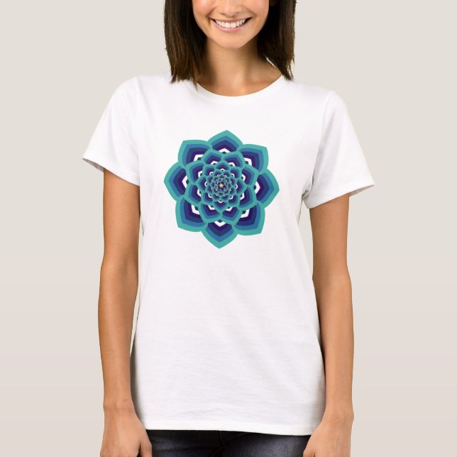 Blue Lotus Mandala T-Shirt (Front)