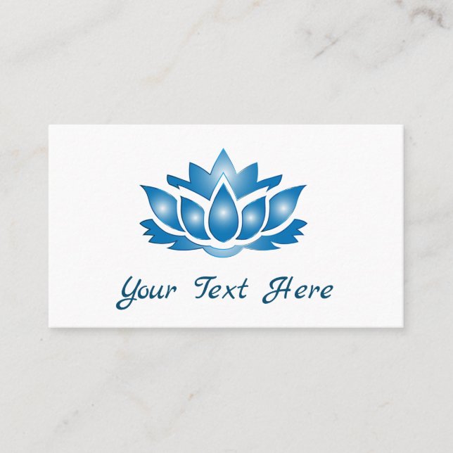 Blue Lotus Mind Body Spirit Personalized  Business Card (Front)