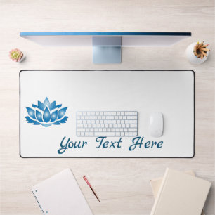 Blue Lotus Mind Body Spirit Personalized  Desk Mat