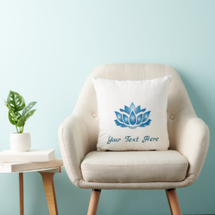 Blue Lotus Mind Body Spirit Personalized Pillow