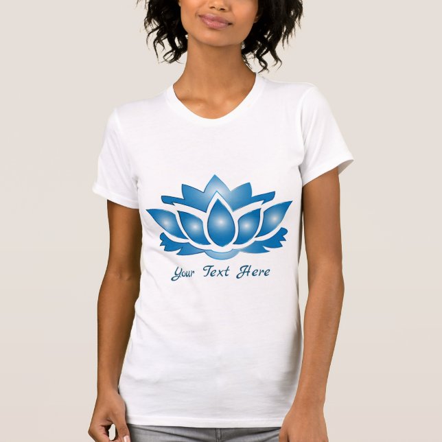 Blue Lotus Mind Body Spirit Personalized T-Shirt (Front)