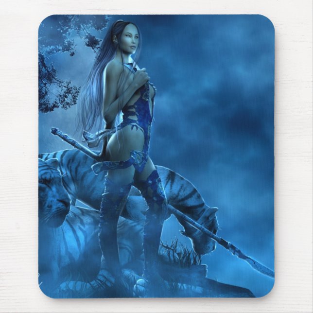 Blue Lotus Mouse Pad (Front)