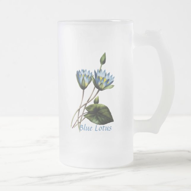 Blue Lotus Personalized Mug (Right)