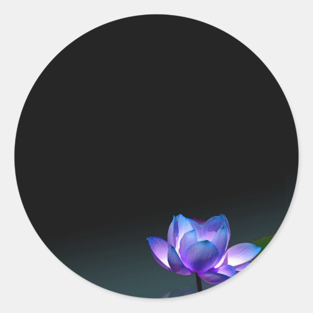 BLUE LOTUS SICKERS, personalize it Classic Round Sticker (Front)
