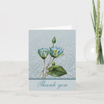 Blue Lotus Thank You Notes by OddballAffairs at Zazzle