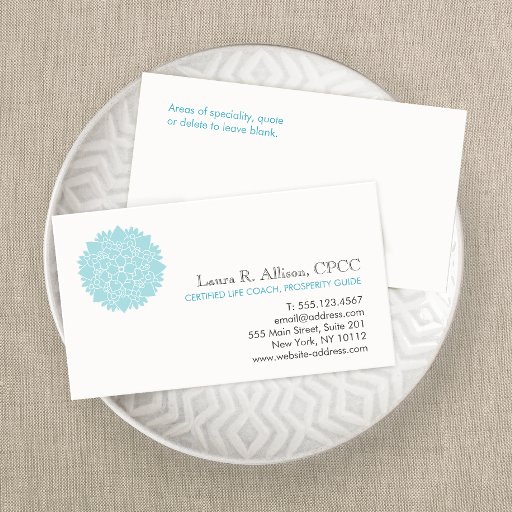 Customizable Blue Lotus Wellness and Healing Arts Business Card