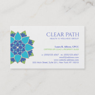 Blue Lotus Wellness Counselor and Natural Health Business Card