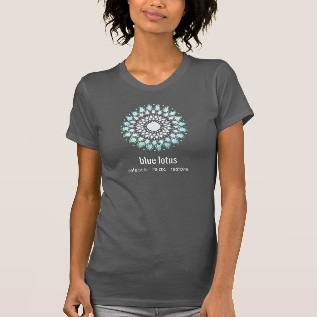 Blue Lotus Yoga and Holistic health Healer T-Shirt (Front)
