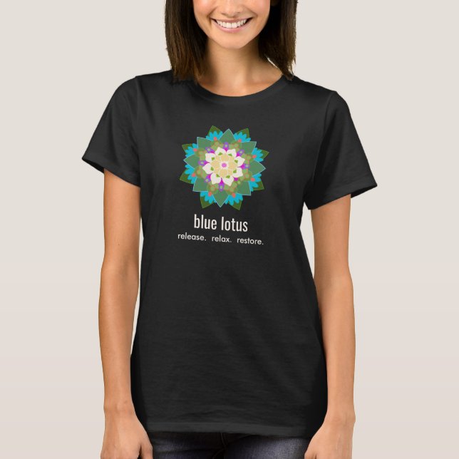 Blue Lotus Yoga and Holistic Health Healer T-Shirt (Front)