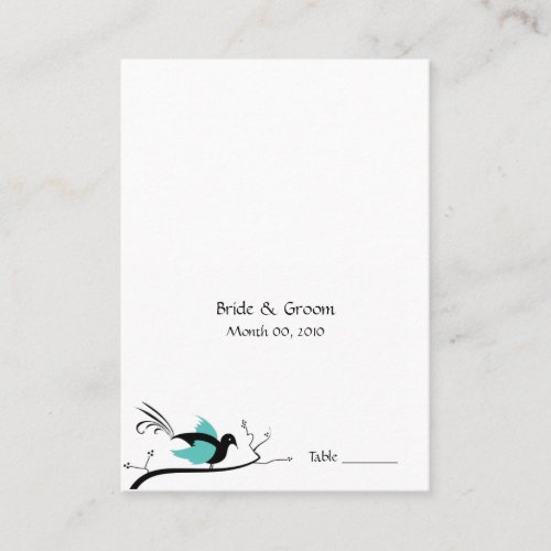 Blue Love Bird Wedding Placecards Business Card Templates