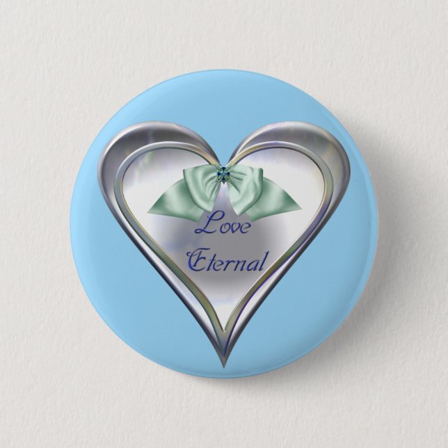 Blue Love Eternal Button (Front)