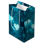 Blue Love Heart Shape Medium Gift Bag Blue Love Heart Shape Medium Gift Bag