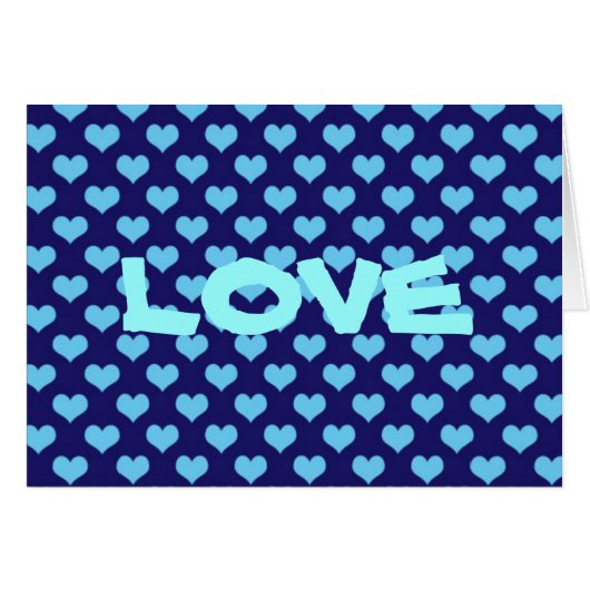 Blue Love Hearts (Front Horizontal)