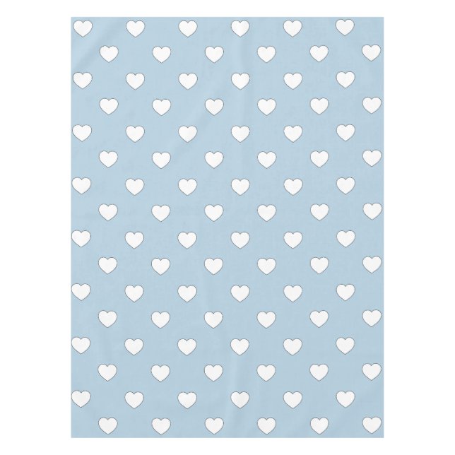 Blue Love Hearts Tablecloth (Front)