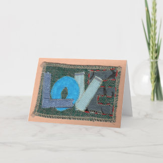 Blue Love Holiday Card