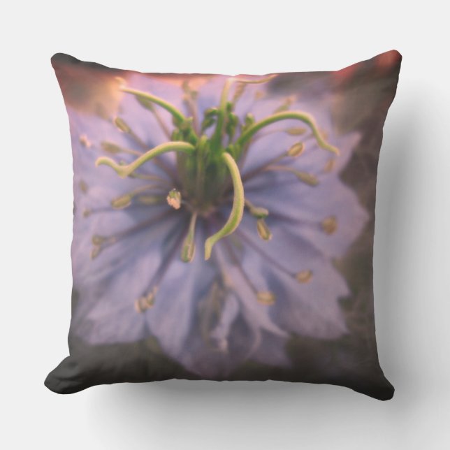 Blue Love in the Myst Outdoor Accent Pillow (Front)