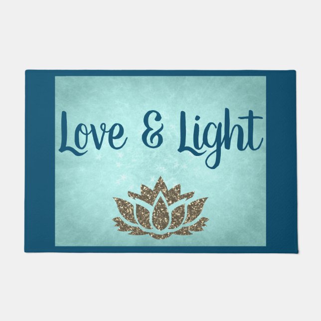 Blue Love & Light Doormat (Front)