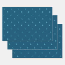 blue lovecats wrapping paper flat sheet set of 3