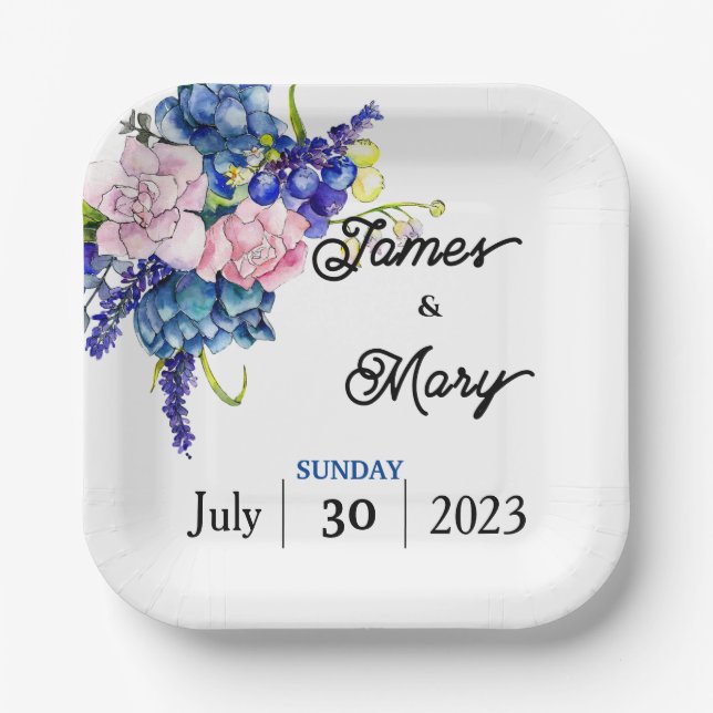 Blue lover  paper plates (Front)