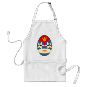 Blue Lucha Libre Mask Adult Apron